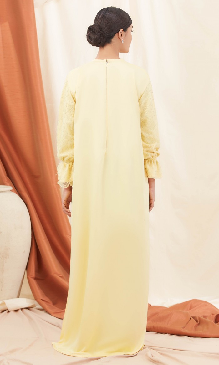Jacinta Dress in Buttermilk Yellow